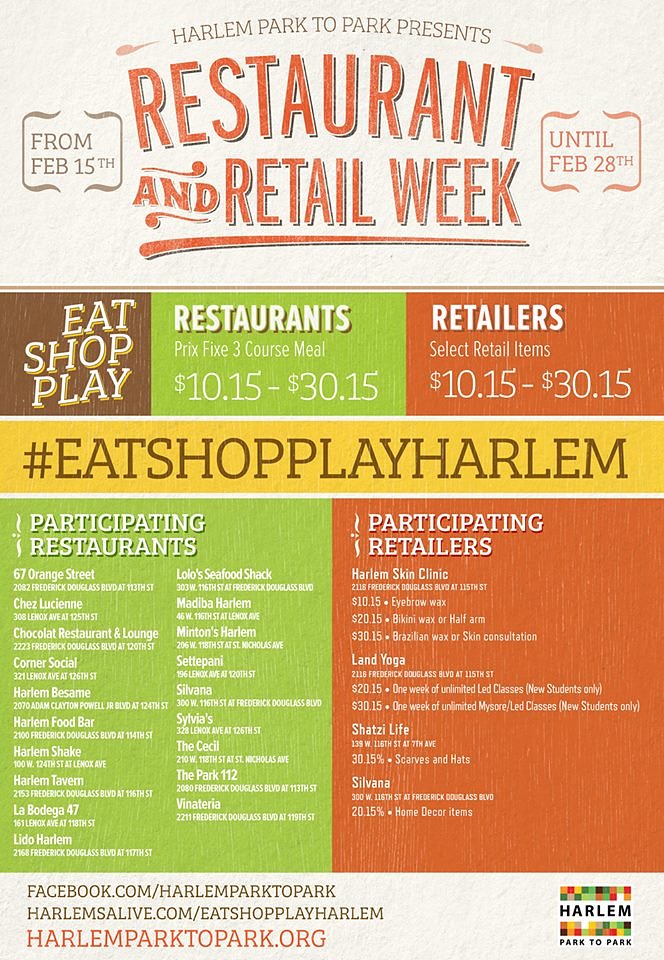 Harlem Restaurant & Retail Week, February 15th - 28th