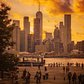 Sunset over Brooklyn Bridge Park and Lower Manhattan