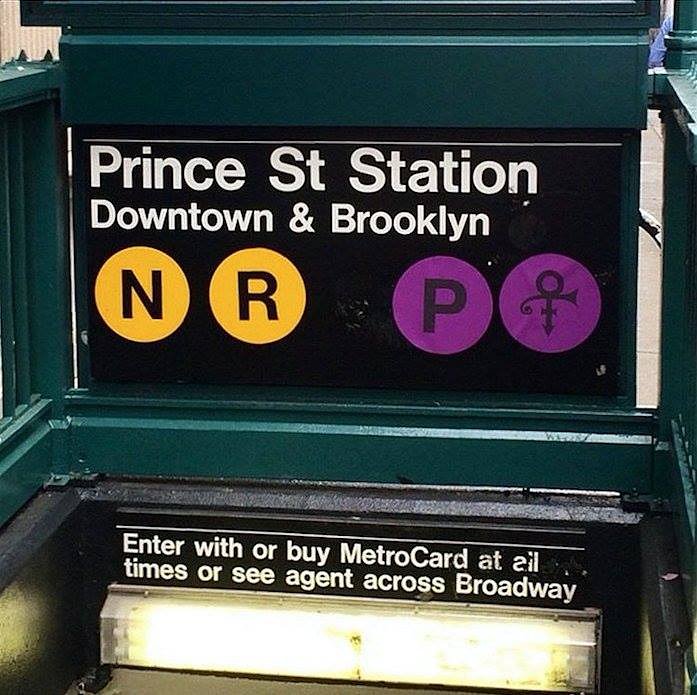 NYC subway sign altered to pay tribute to Prince