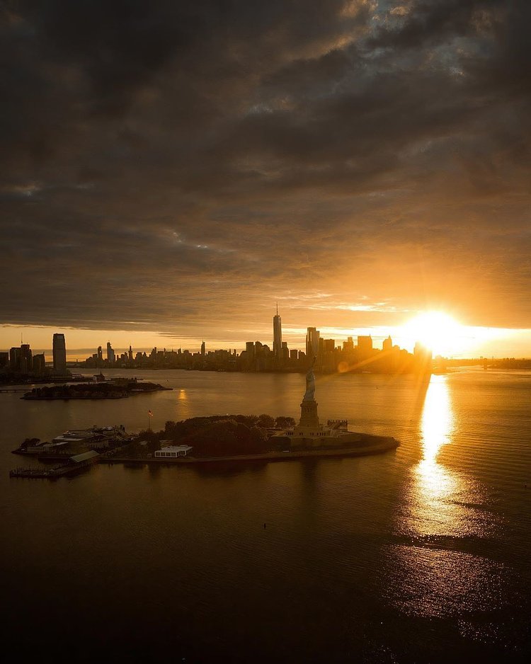 Sunrise over New York City