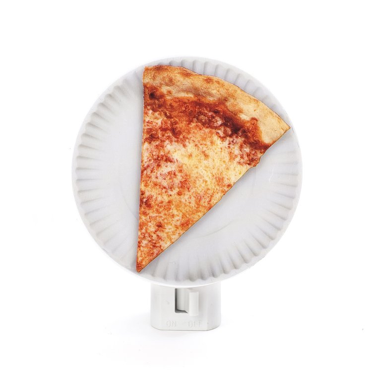 I did it. I made a pizza nightlight.