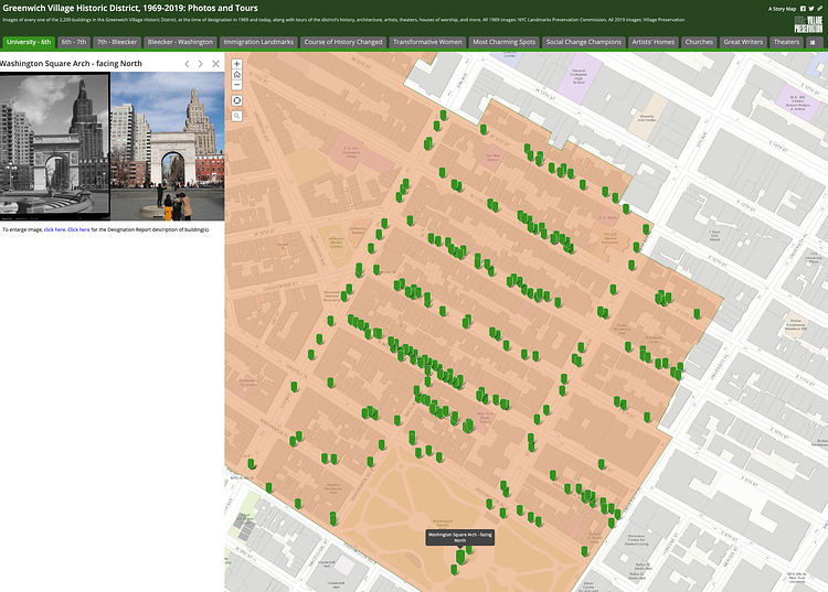 Greenwich Village Historic District, 1969-2019: Photos and Tours (screenshot)