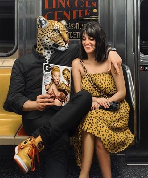 I was inspired by @amyschumer for this new oil painting for UNDERGROUND, my solo show opening this Saturday, April 30th at Thinkspace Gallery (@thinkspace_art) in Los Angeles. 6-9 PM. If you’re in LA this weekend, come say hi.

#thinkspacegallery #thinkspacefamily #matthewgrabelsky #notaphoto #oilpainting #underground #subway #leopard #GQ #amyschumer #c3po #starwars #nike #painting