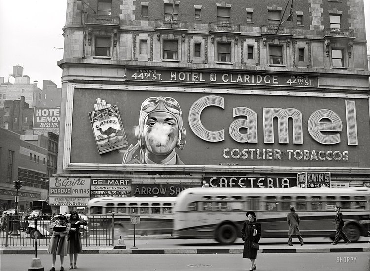 New York, New York. The Spectacular Camel Billboard at Times Square, 1943
