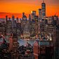 Sunset Over Lower Manhattan Skyline