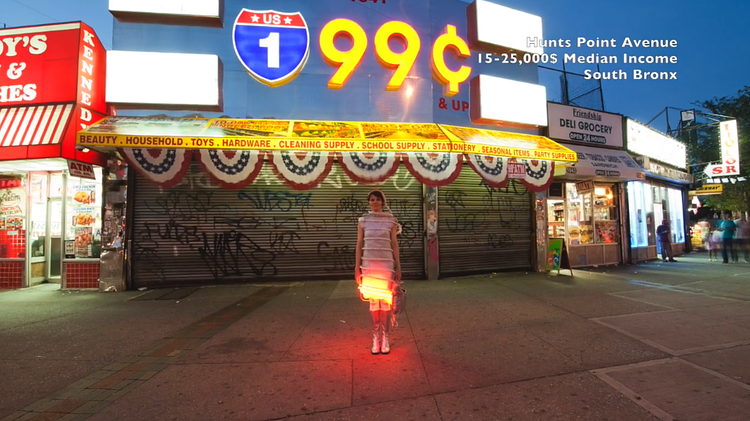 Interactive Median Revenue Dress: Acting as a Social Interface