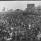 The crowded beach in the 1930s.