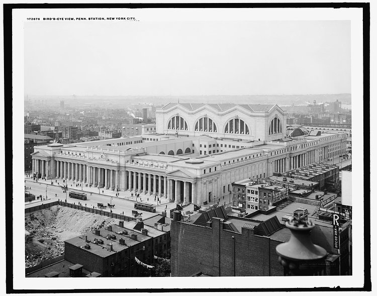 Bird's-eye view, Penn Station, New York City