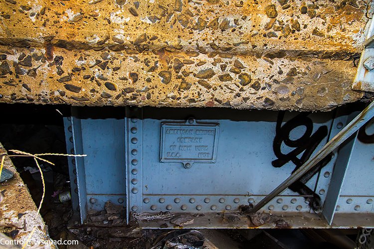 Builders plate on as seen on one of the overpasses.