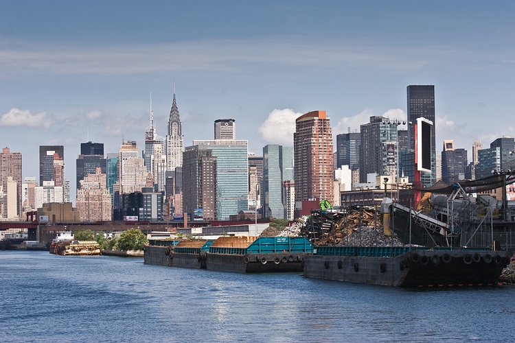 Barges on Newtown Creek