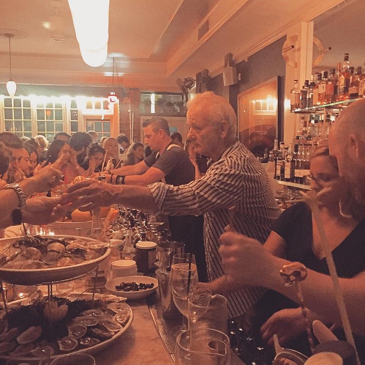 Bill Murray, serving me a shot of shitty vodka. But it was Bill Murray so I was like yeah ok!!!