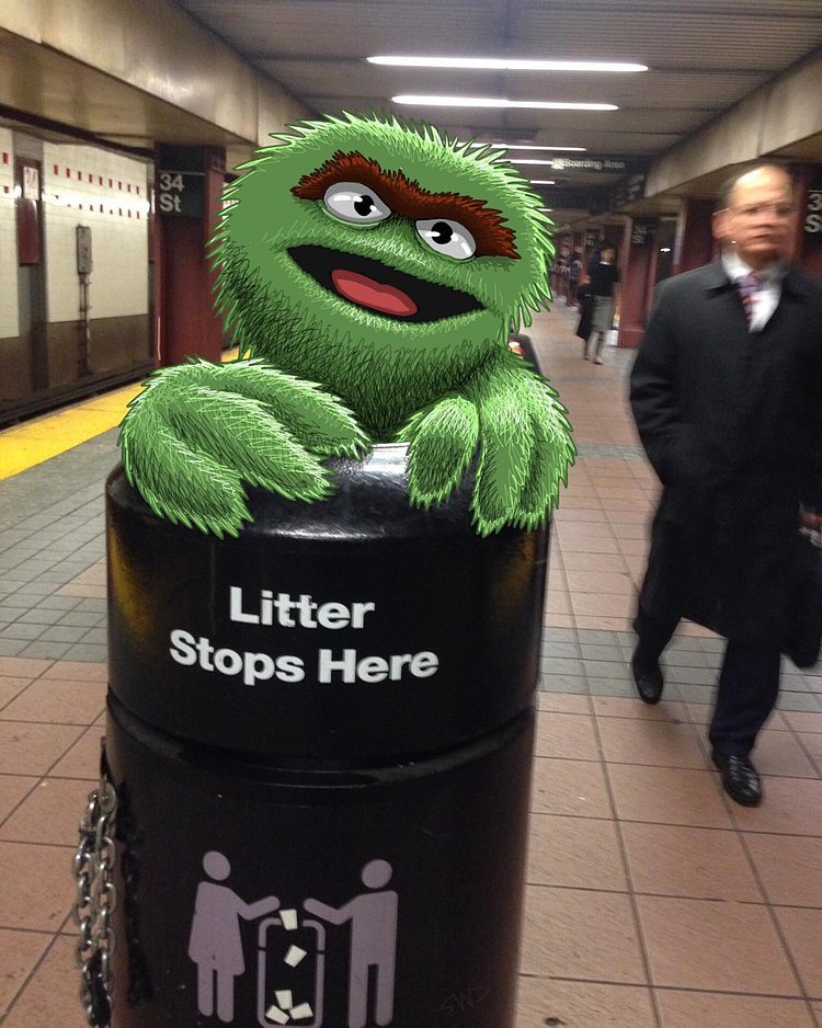 Me today. #subwaydoodle #subway #doodle #swd #oscarthegrouch #oscar #sesamestreet #firstdaybacktowork #monday #firstmondayoftheyear
