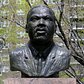 Martin Luther King Bronze Statue (1970) by Stanley Sawyer, Harlem, New York City | Esplanade Garden Houses, West 147 Street, Manhattan NYC