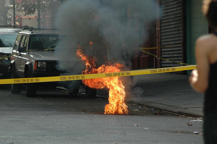  | Before the fire shot up it sounded like a motorcycle running its engine at high speed