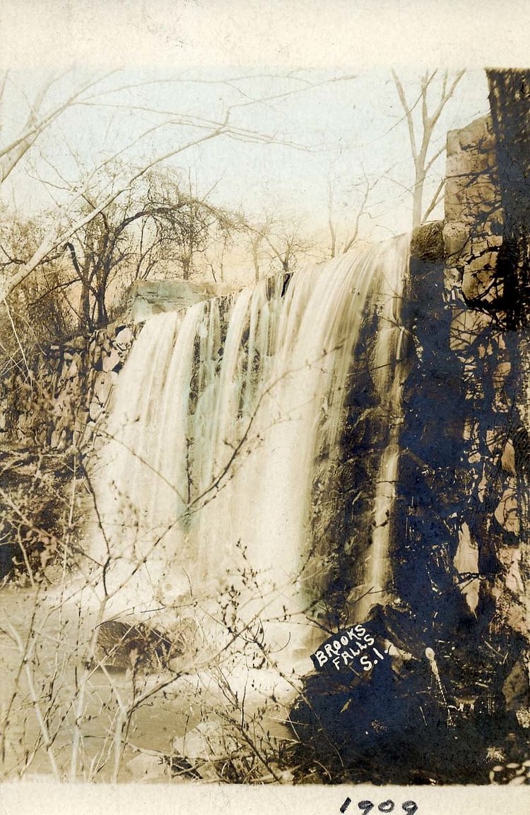 Brooks Falls on Staten Island. (From the Collection of the Staten Island Museum)