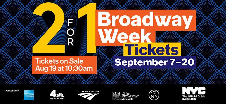 NYC Broadway Week, September 7th - 20th