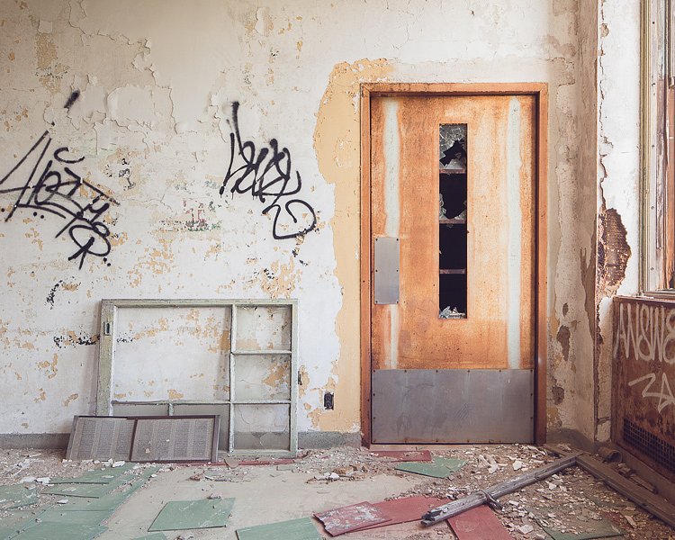 Even the restrooms had windows for observation.