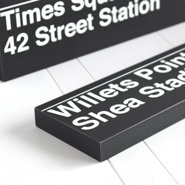 Sideway Signs - High-quality New York City subway signs officially licensed by the MTA.