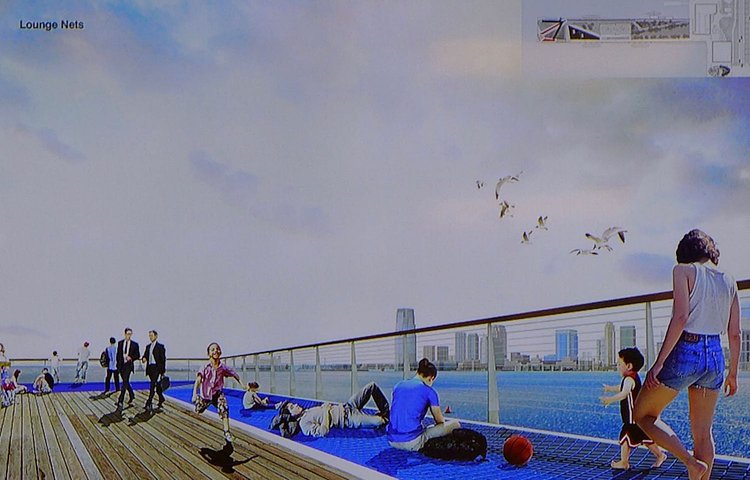 Hudson River Park Pier 26 Lounge Nets rendering