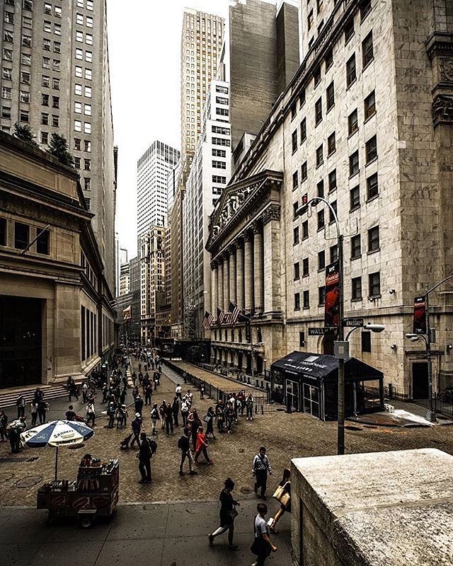 Wall Street and Broad Street, New York, New York. Photo via @m_bautista330 #viewingnyc #newyork #newyorkcity #nyc