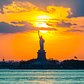 Statue of Liberty Day to Night 4K Sunset Timelapse