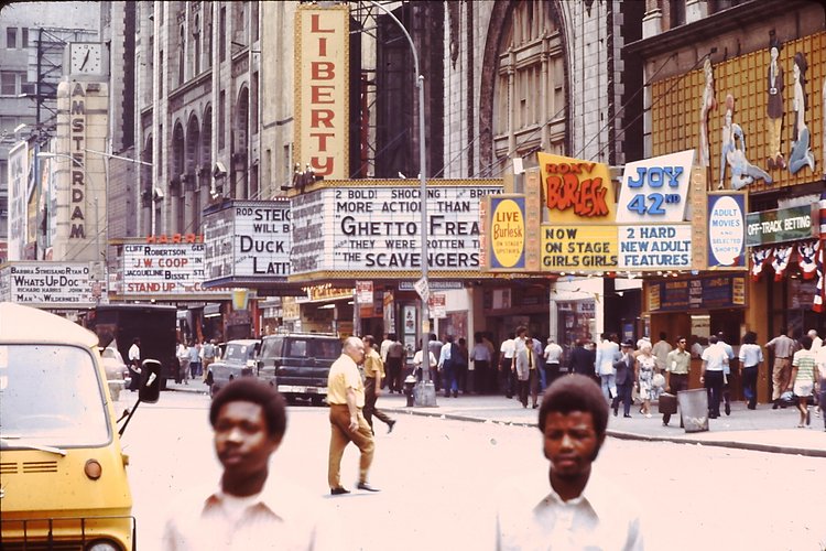 42nd Street, also known as "The Great White Way"/ "The Deuce", circa 1972