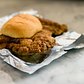 The Fuku #friedchicken sandwich by David Chang is a slab of crispy, juicy chicken with pickles and a buttered Martin's potato roll was pretty badass for $8.