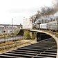 Final stream passenger train on Long Island – Photo by Art Huneke – view is looking southeast, Skillman avenue is in the foreground.