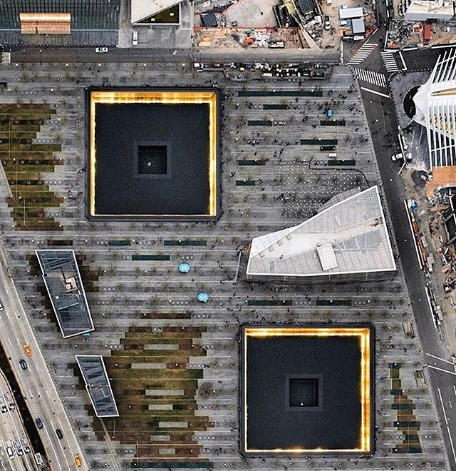 World Trade Center Memorial Plaza, New York City. Photo via @derekhayn #viewingnyc #newyorkcity #newyork