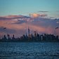 Sunset Over Manhattan Skyline from Staten Island
