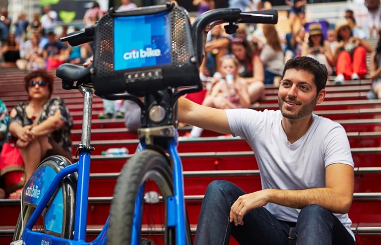 NYC Man Riding Citi Bike Cross Country