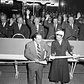 The ribbon is cut, let the show begin! New York Mayor, Robert Wagner, gets a little help from Lee Ann Meriwether, a former Miss America, to help usher in the 1957 auto show.