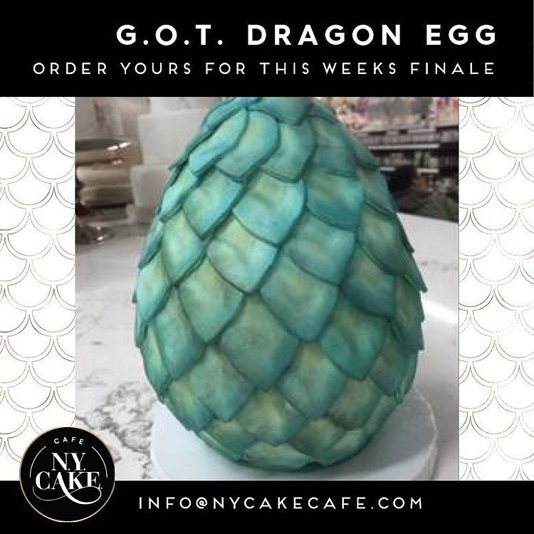 Order your Dragon Egg cake for this weekends G.O.T. Finale! Email or call us using the links on our profile to place your order today! .
.
.
.
.
#gameofthrones #gotviewingparty #gameofthronesnyc #cake #cakes #dragon #dragoneggs #dragonegg #dragoneggcake #gameofthronesdessert #cakeart #nycake #nycakecafe #nycakeacademy #customcake #customcakes #cakestagram #cakefun #gotnerd #gotnerdz #gotfans