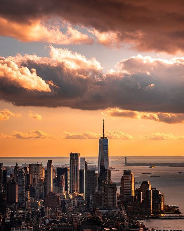 Sunset over Lower Manhattan from The Edge, Hudson Yards