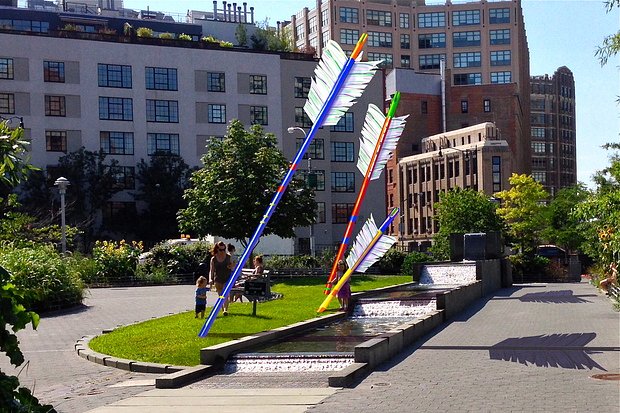 The arrow sculptures will be on display in April, for a year, in Capsouto Park.