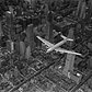 DC-4 flying over New York City, 1939