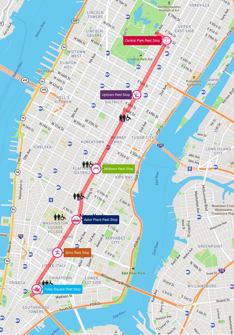 2017 Citi Summer Streets Map
