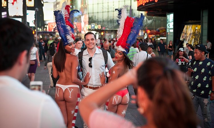 Saira: ‘Here I am: topless in the heart of my city. It’s a very freeing feeling’.