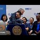 Doctor cured of Ebola, hugs NYC Mayor de Blasio