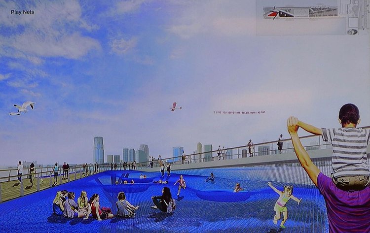 Hudson River Park Pier 26 Lounge Nets rendering