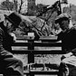 Two oldtimers playing chess on a Central Park bench in New York City, May 1946.