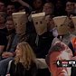 Knicks fans wear paper bags on their heads: Houston Rockets at New York Knicks