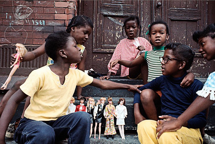 1970 Girls with Barbies, East Harlem.