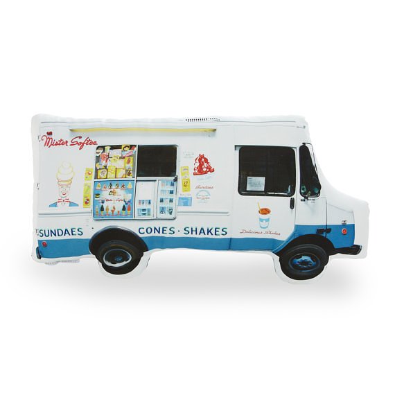 Mister Softee Ice Cream Truck Printed Pillow