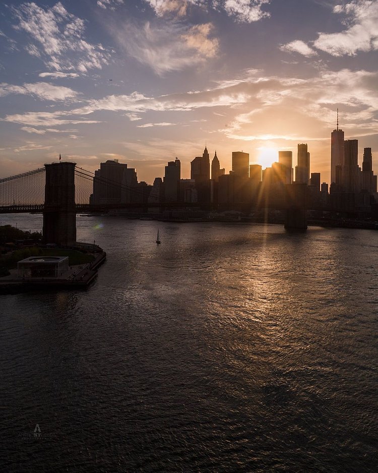 Sunset Over Lower Manhattan from DUMBO, Brooklyn