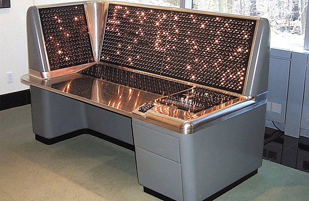 IBM Selective Sequence Electronic Calculator Operator Console, 1948. Courtesy of IBM Corporation Archives.