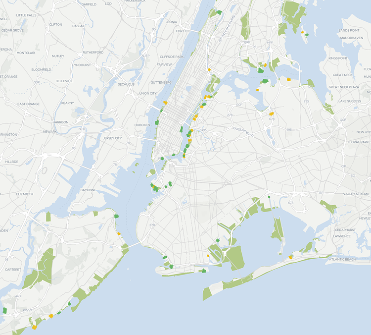 Waterfront Access Map (screenshot)