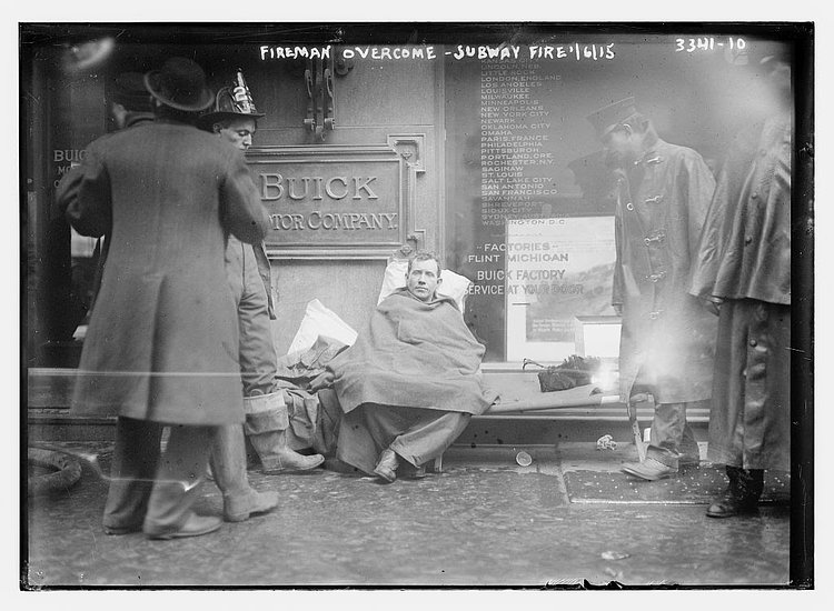 Fireman Overcome Subway Fire 1/6/15