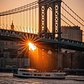 Sunset Behind Manhattan Bridge, New York