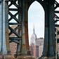 Empire State Building as seen through Manhattan Bridge from DUMBO, Brooklyn